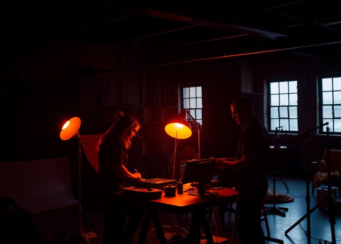 The Offstage team at work in the studio
